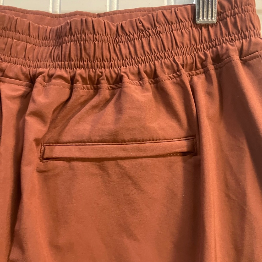 Athleta Brooklyn Wide Leg Crop Pant Rust Brown Petite 2P High Rise Travel Eathy - Picture 6 of 10